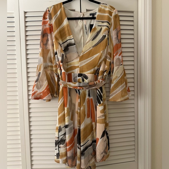 Fashion Nova Plus Size Stay Beautiful Flowy Romper - Rust/Combo 2X - Picture 3 of 9